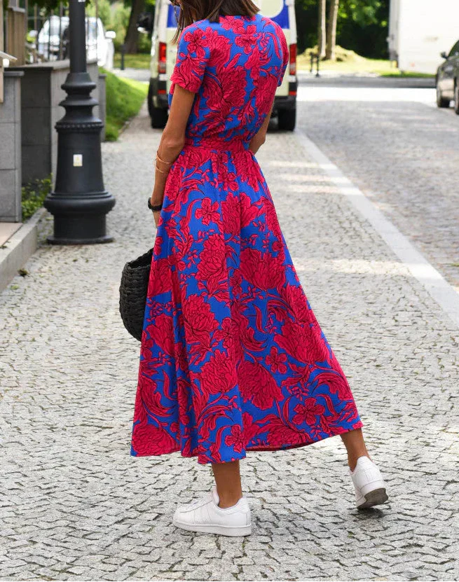 Jorlynform | Elegantes Kleid mit V-Ausschnitt und figurbetonter Passform