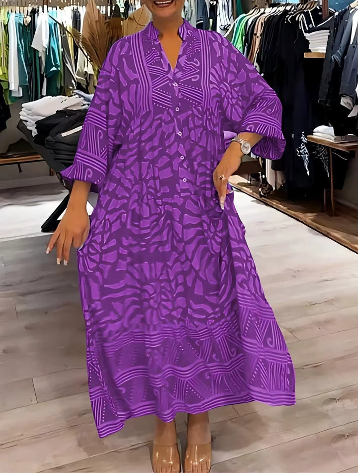 Wellenspiel | Lockeres Kleid mit Wellenprint