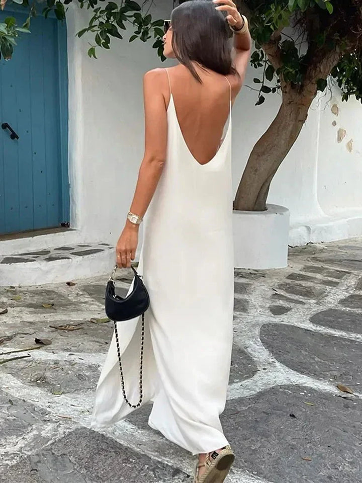 Nachtglanz | Elegantes Maxikleid mit Beinschlitz