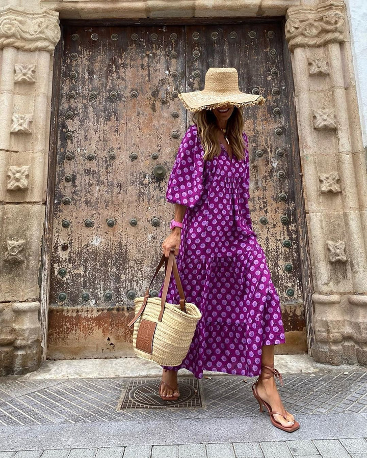 Bohorausch | Bohemian-Kleid mit lebendigem Muster