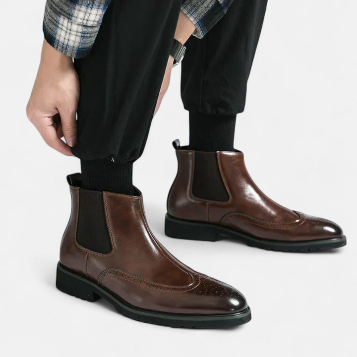 Marziochelsea | Elegante Chelsea-Stiefel für Herren aus Kunstleder