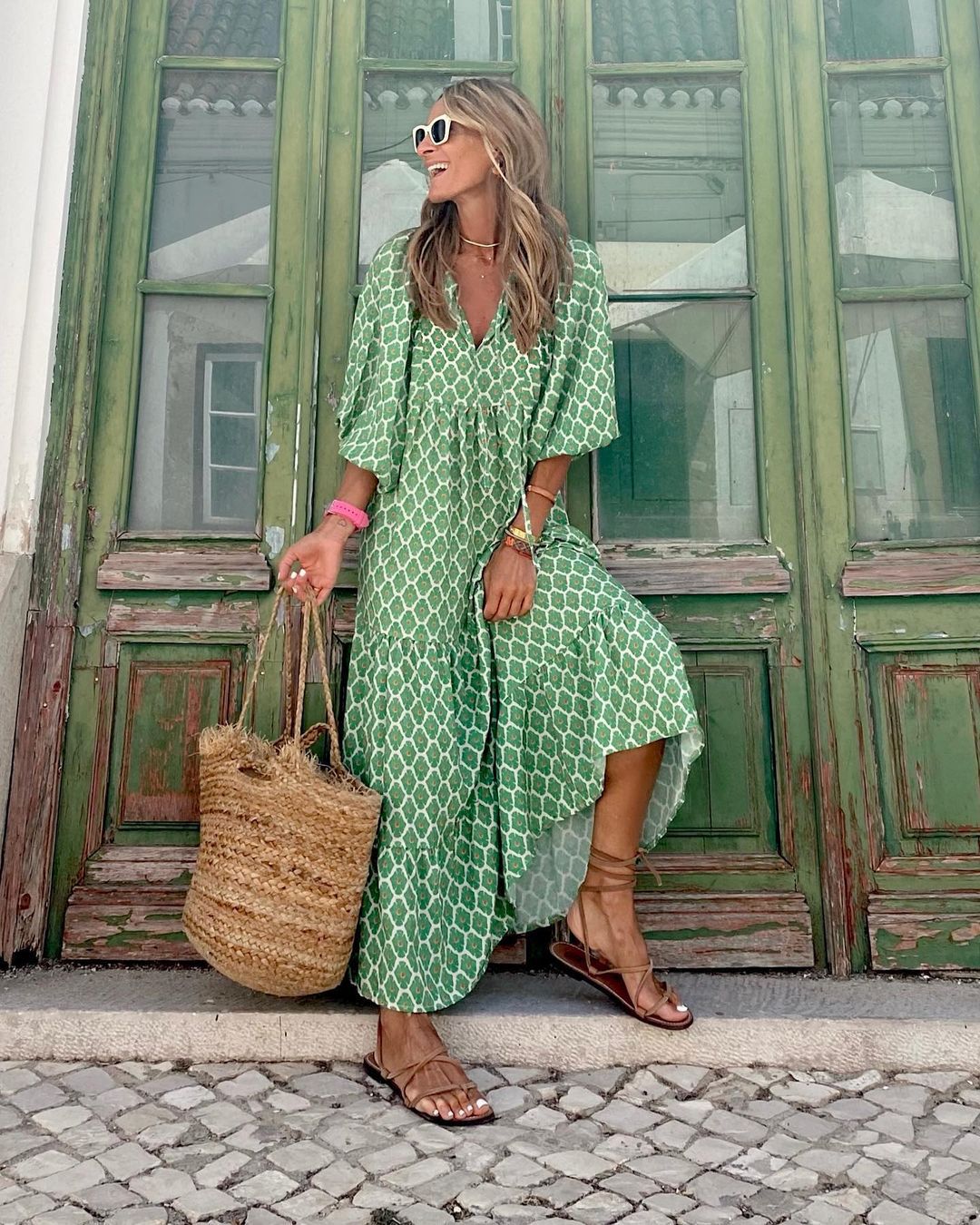 Bohorausch | Bohemian-Kleid mit lebendigem Muster