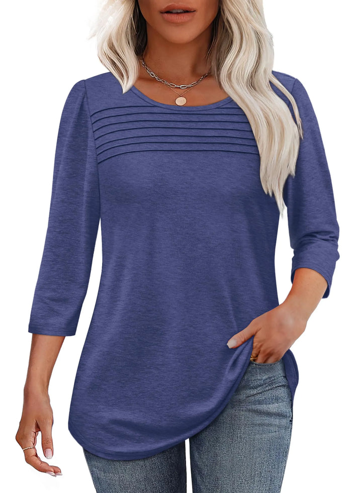 Faltenspiel | Elegantes 3/4-Arm Top