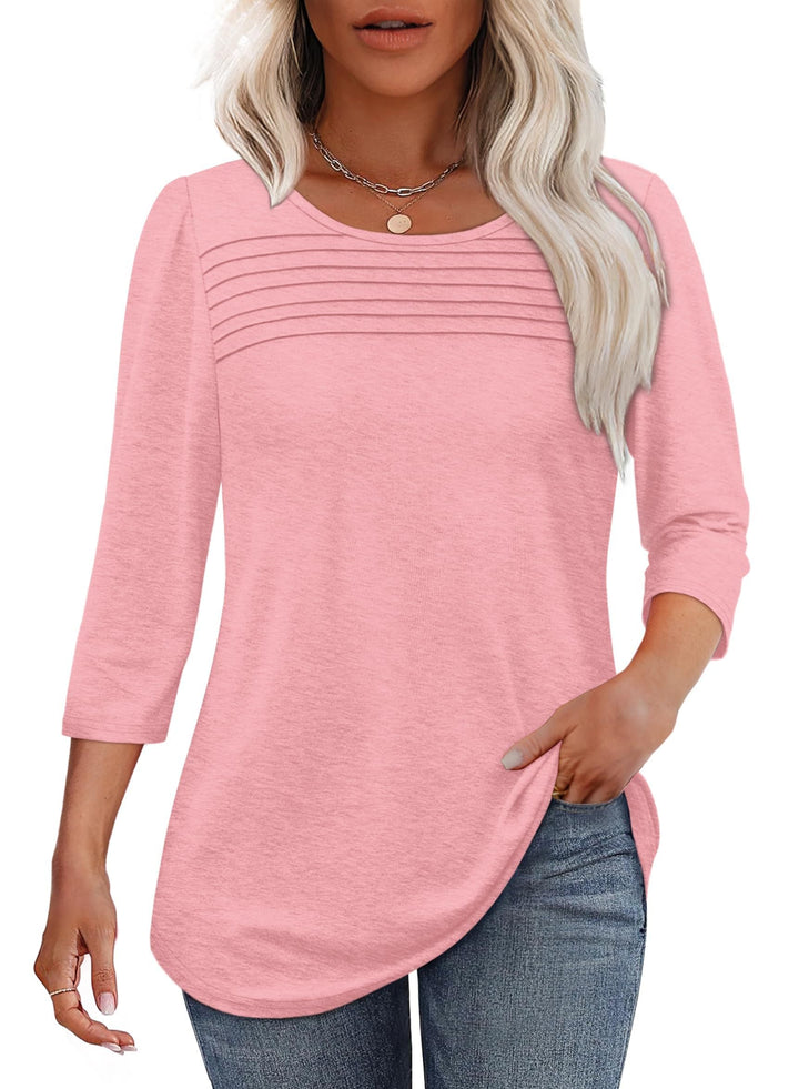 Faltenspiel | Elegantes 3/4-Arm Top