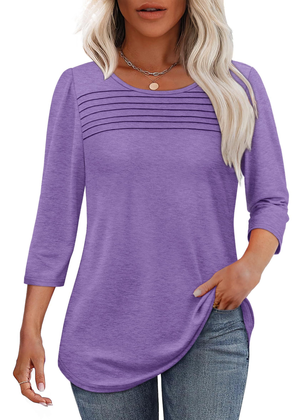 Faltenspiel | Elegantes 3/4-Arm Top