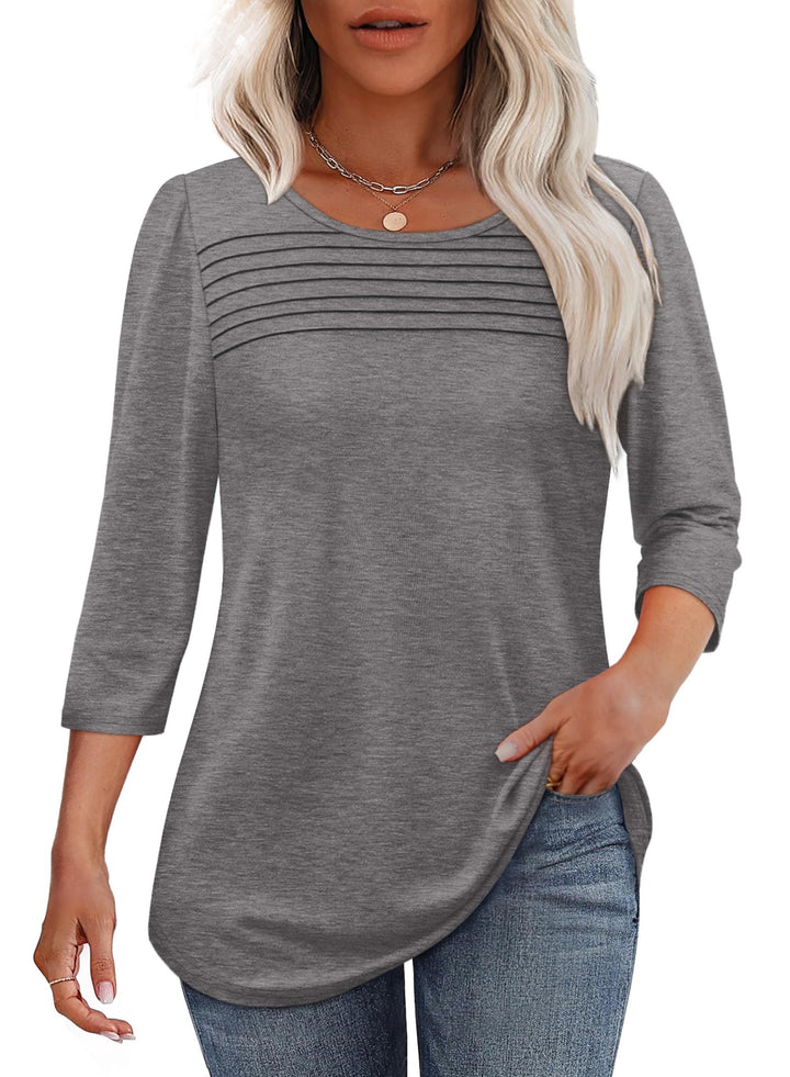 Faltenspiel | Elegantes 3/4-Arm Top