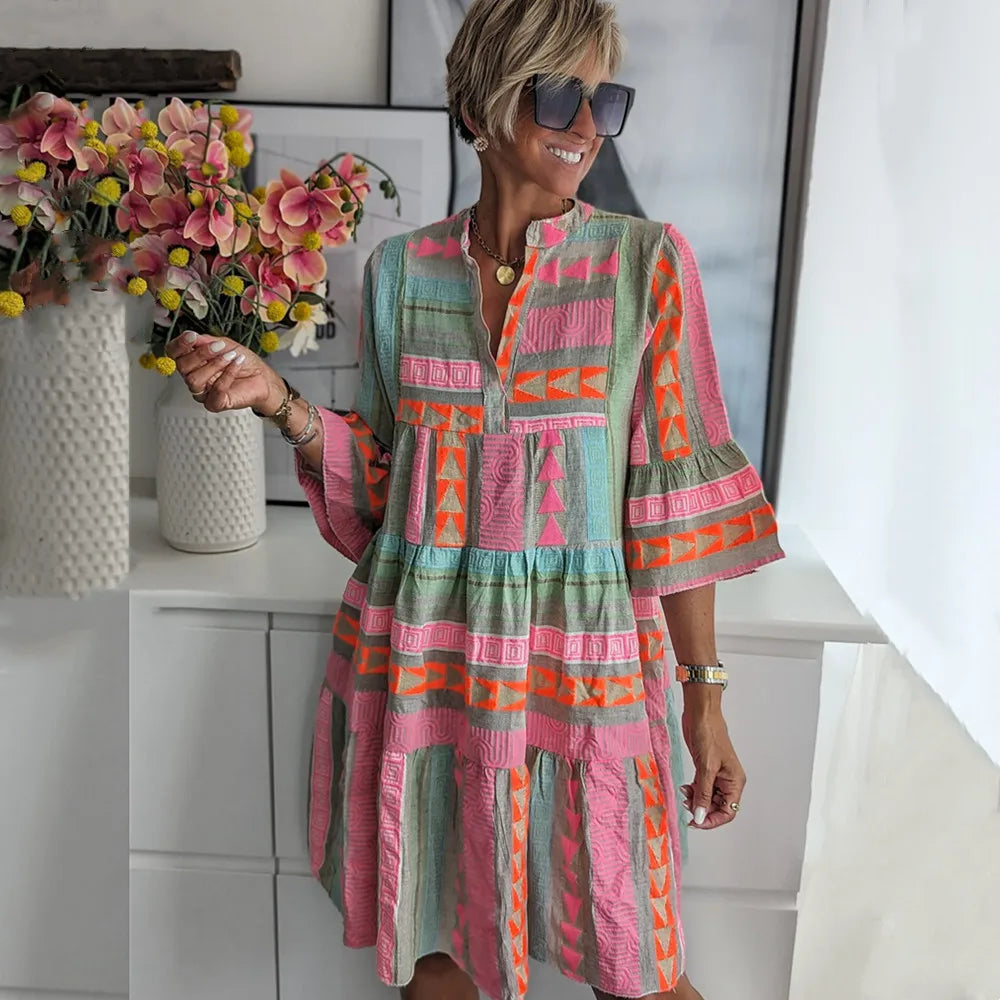 Waynewochenend | Artisan Leinen-Baumwoll-Wochenendkleid