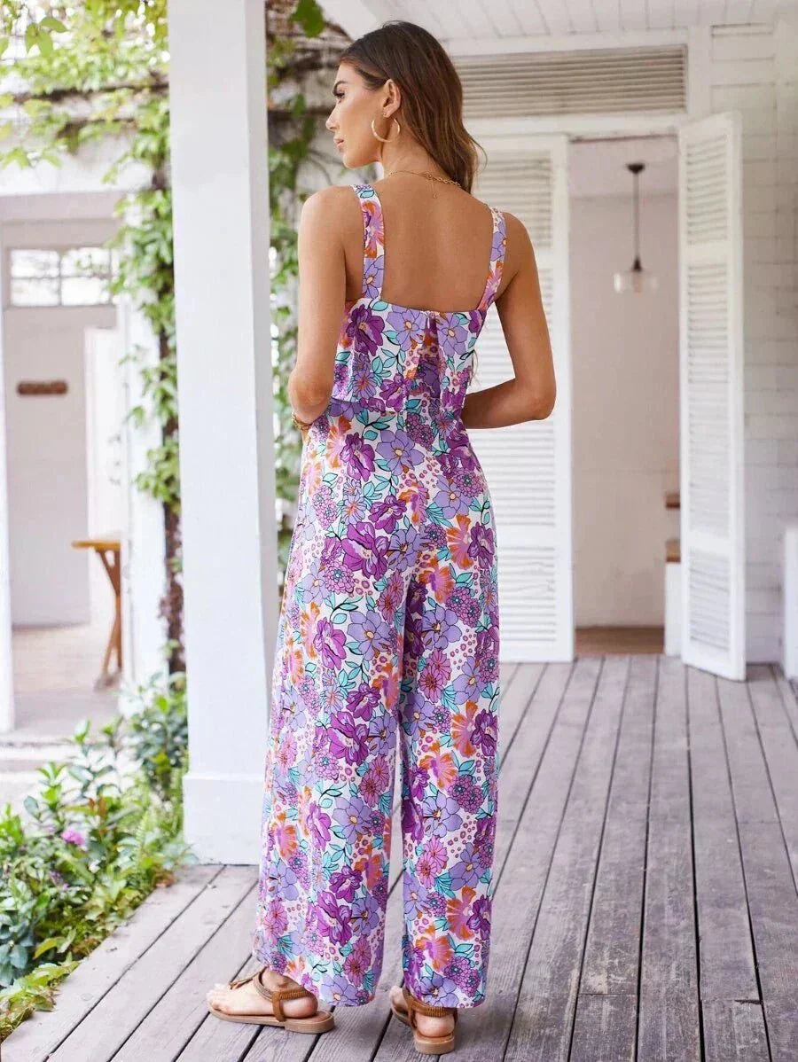 Blütentanz | Weiter Jumpsuit mit Blumenprint