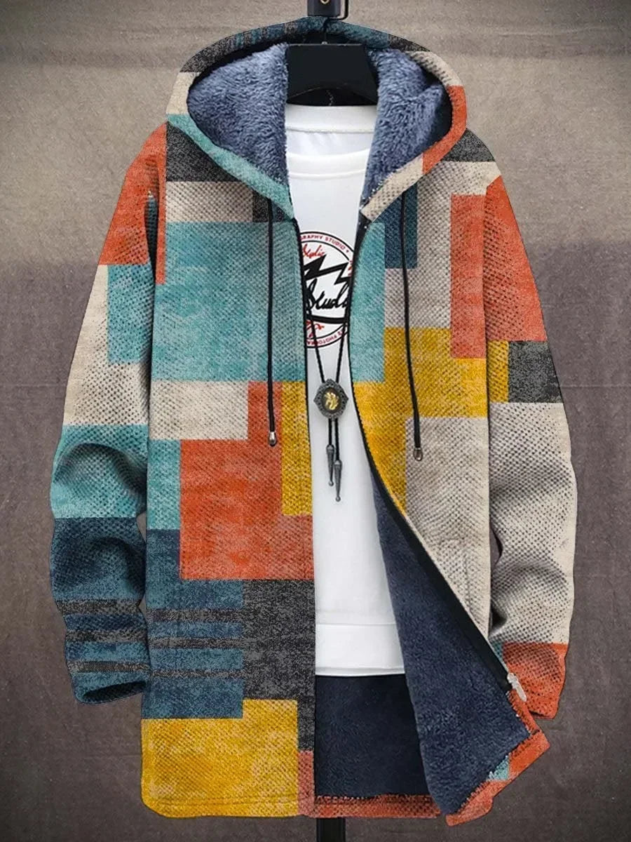 Nostalgieflausch | Fleece-Jacke im Retro-Look für Herren