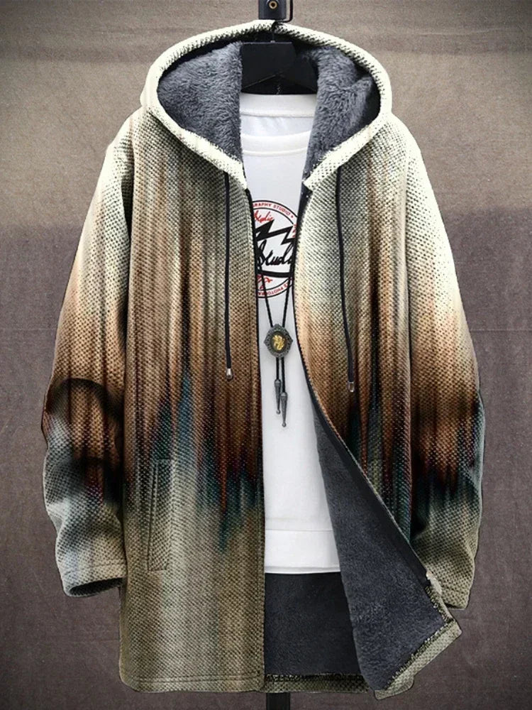 Nostalgieflausch | Fleece-Jacke im Retro-Look für Herren
