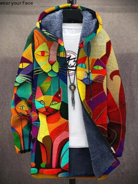 Kuschelretro | Fleece-Jacke im Retro-Look für Damen