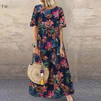 Mondschein | Elegantes Blumen-Maxikleid