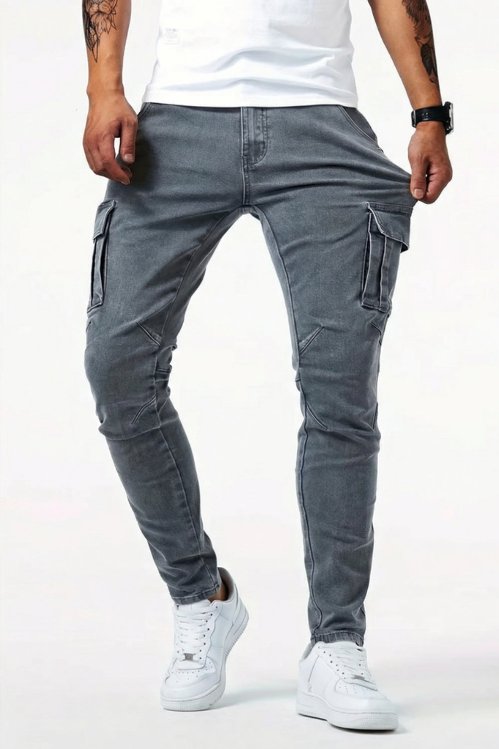 Cargodenim | Elastische Cargo-Jeans für Herren