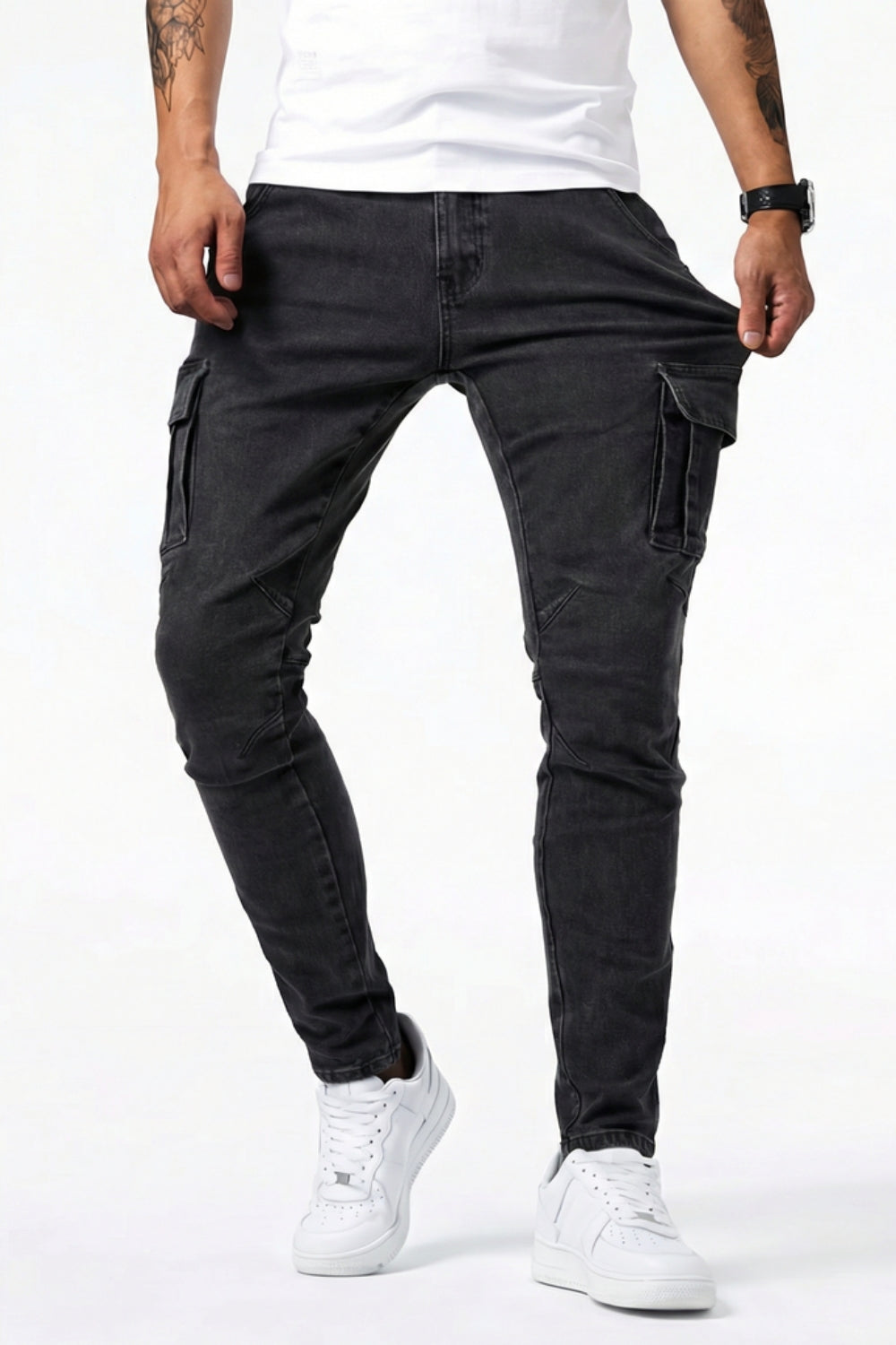Cargodenim | Elastische Cargo-Jeans für Herren