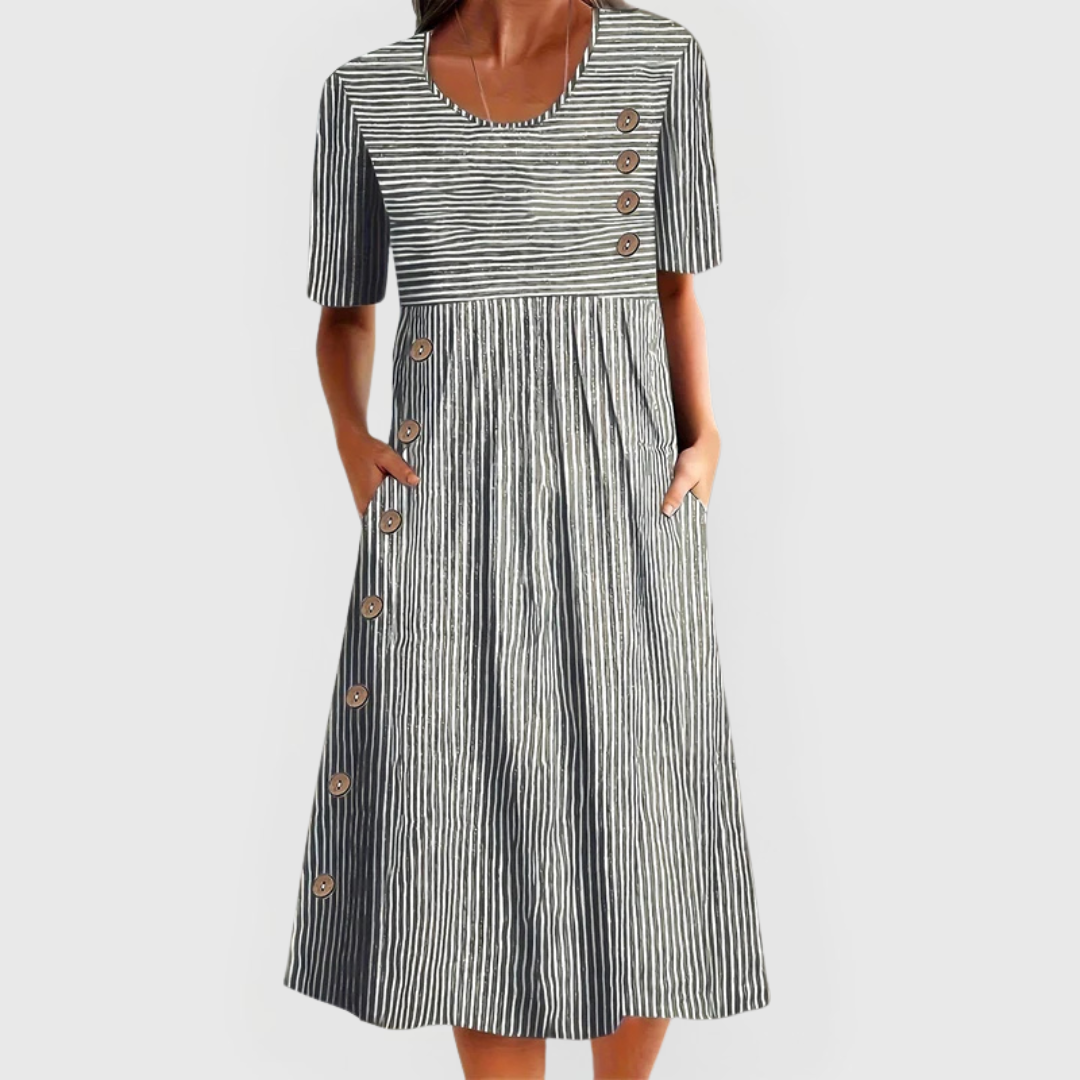 Sofia Midikleid in Grau