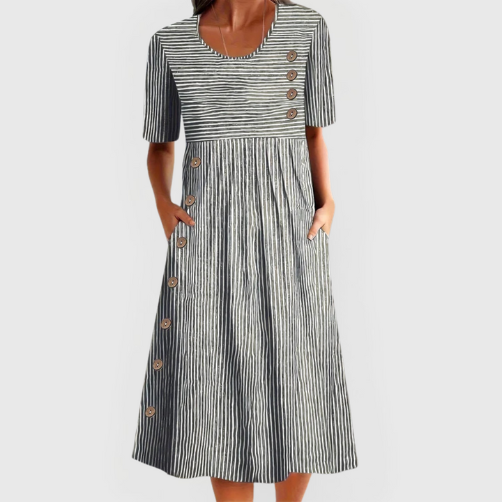 Sofia Midikleid in Grau