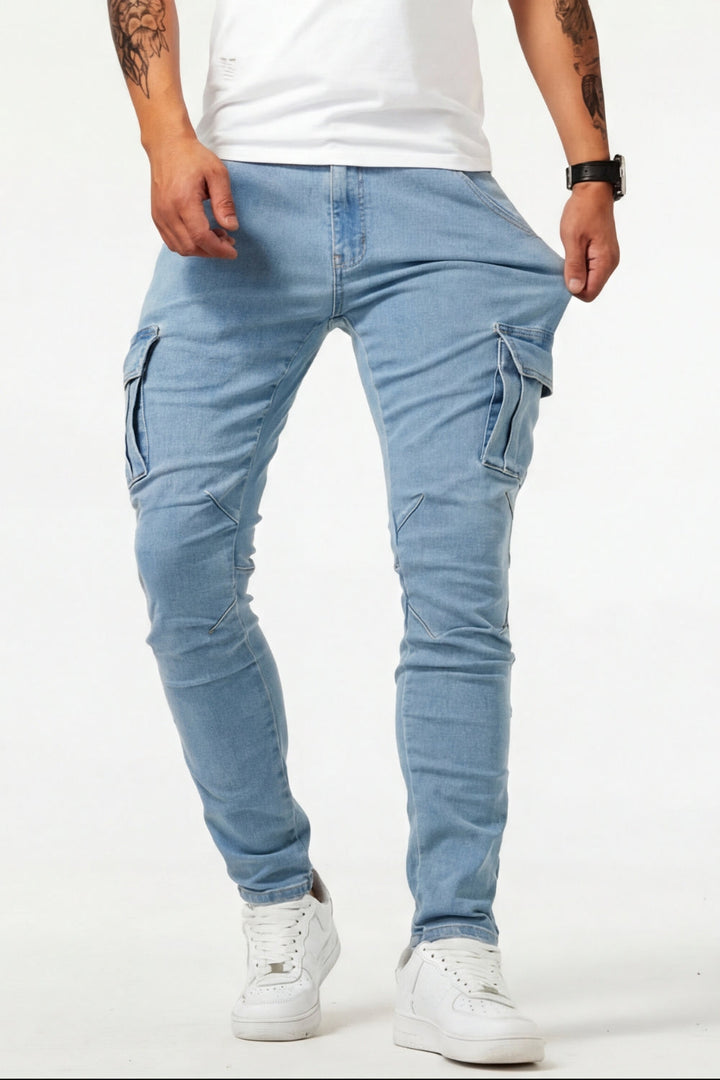 Cargodenim | Elastische Cargo-Jeans für Herren