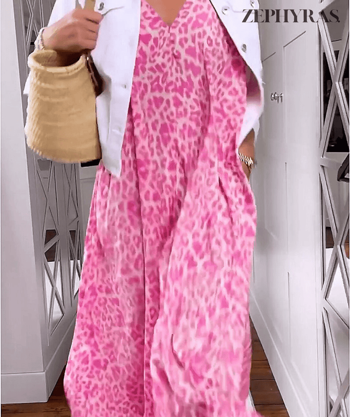 Windspiel | Bedrucktes Sommerkleid mit V-Ausschnitt