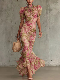 Rosalie™ | Maxikleid mit Vintage-Rosenprint
