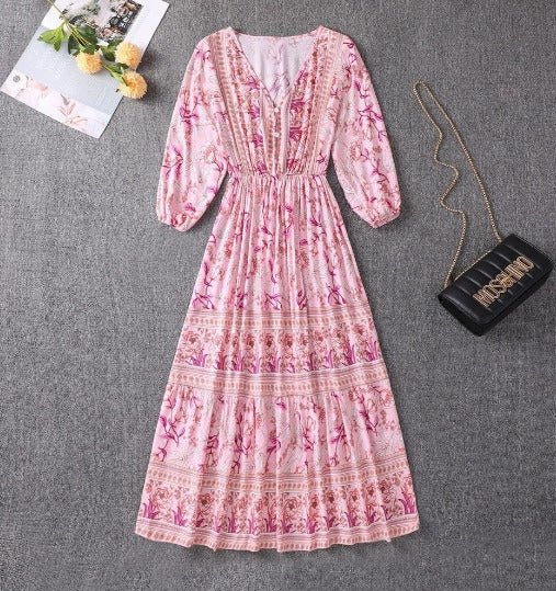 Küstenzauber | Boho-Kleid mit Taillenband