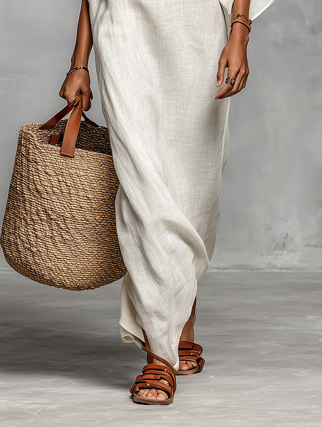Aveline Off-Shoulder Maxikleid Weiß