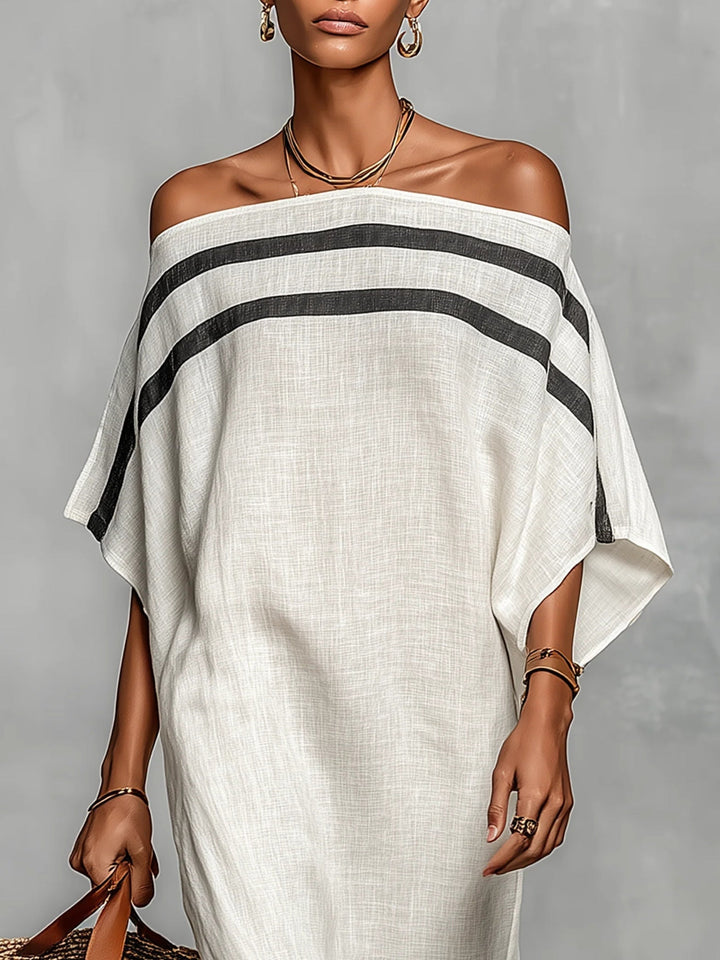 Aveline Off-Shoulder Maxikleid Weiß
