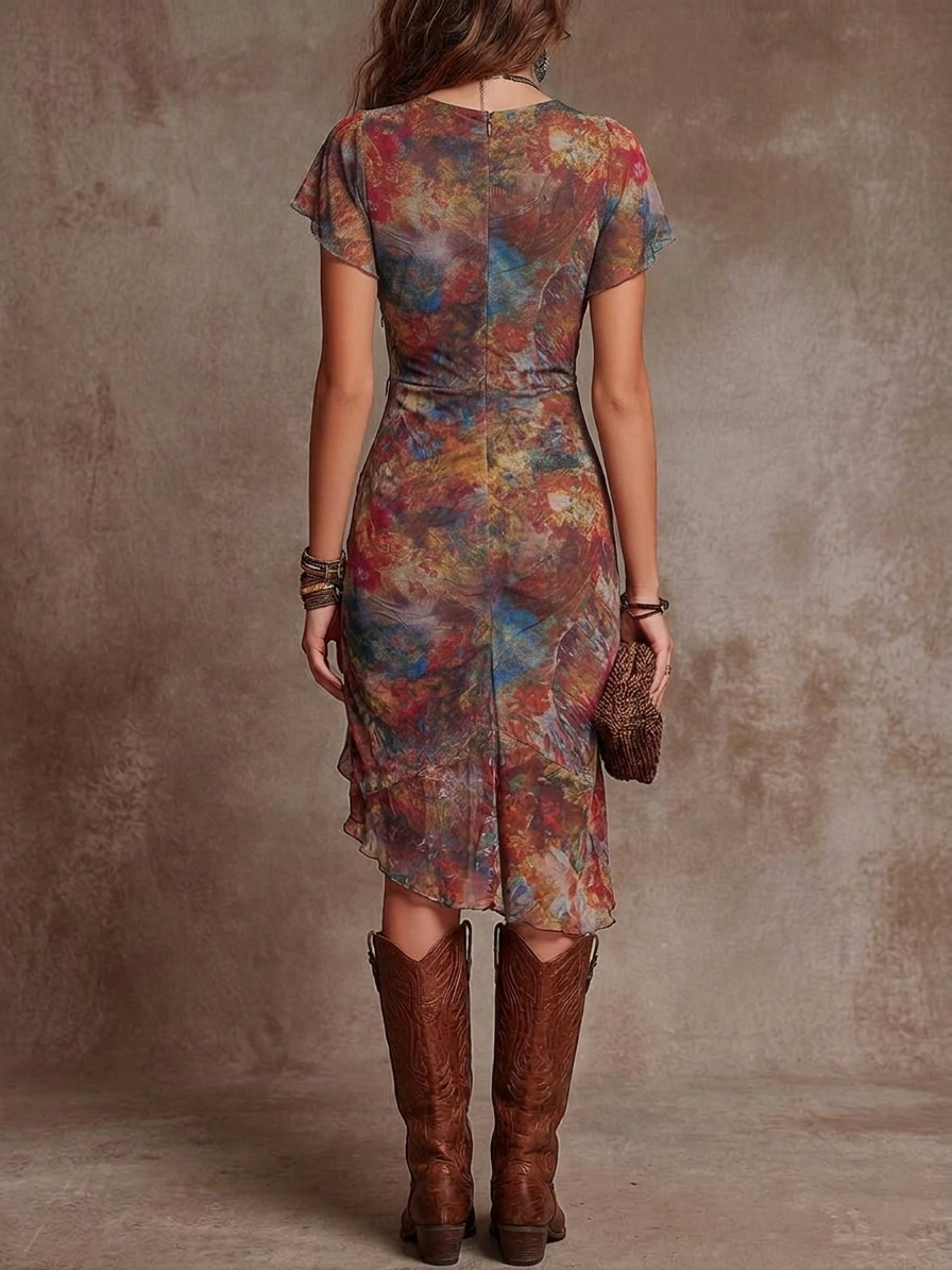 Renata Midikleid – Detailansicht Plissee