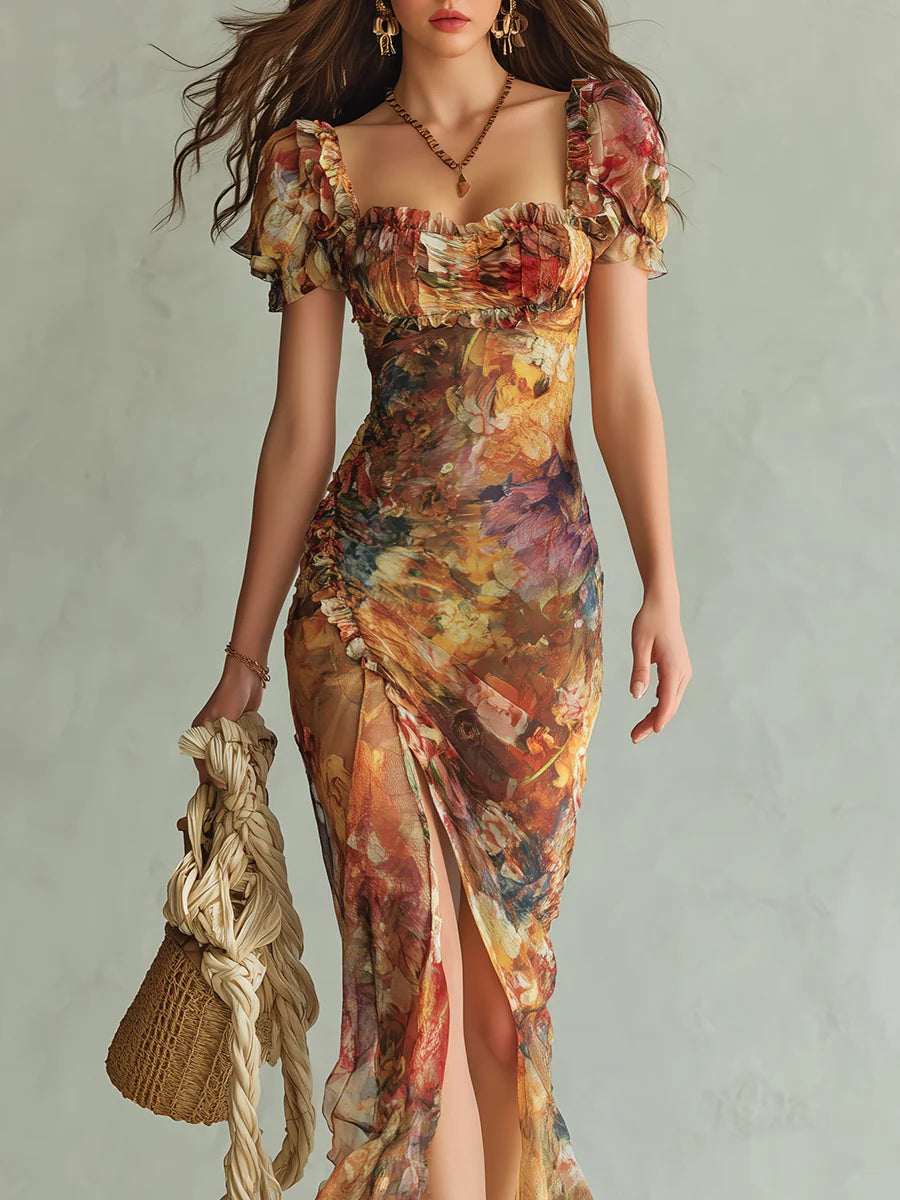 Fiamma Maxikleid – Seitenansicht