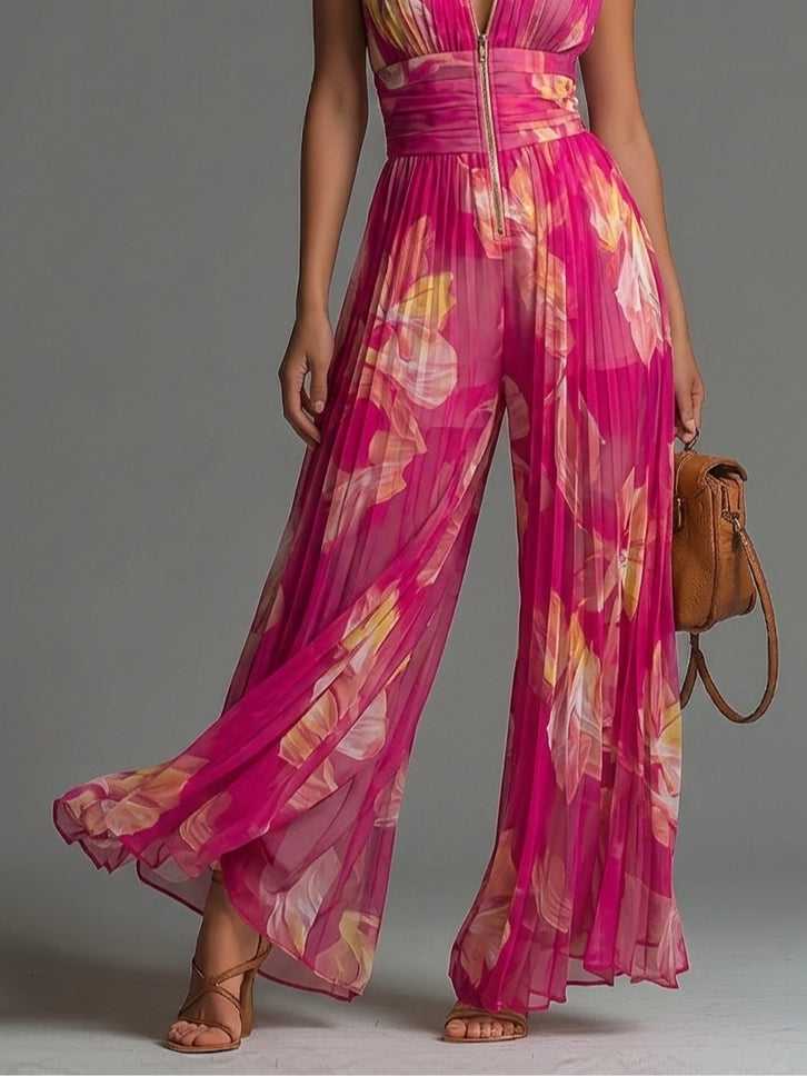 Julia Jumpsuit mit Blumenprint – Gesamtansicht