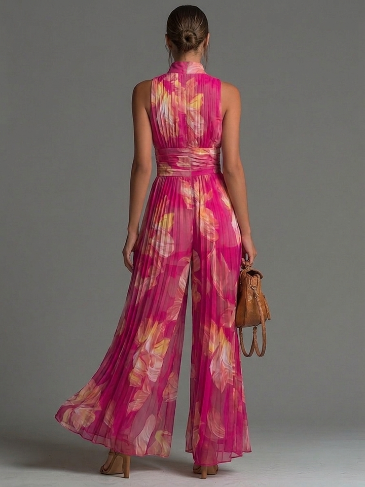 Julia Jumpsuit mit Blumenprint – Detailansicht