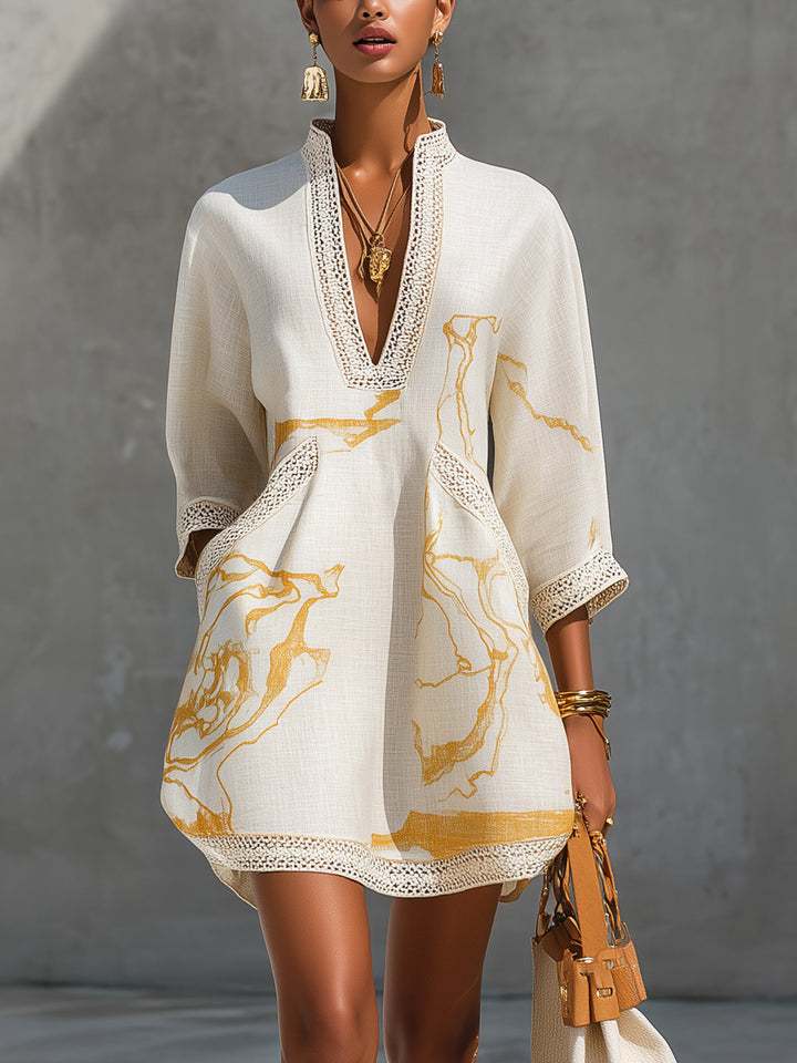 Goldrausch Minikleid Elfenbein