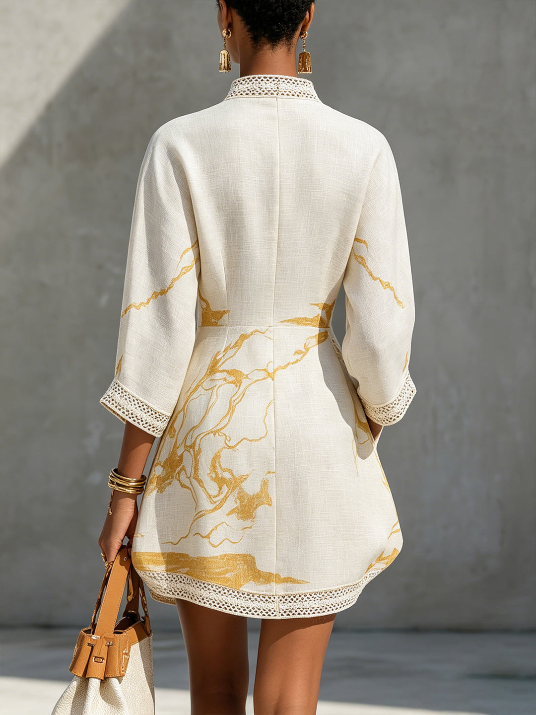 Goldrausch Minikleid Elfenbein