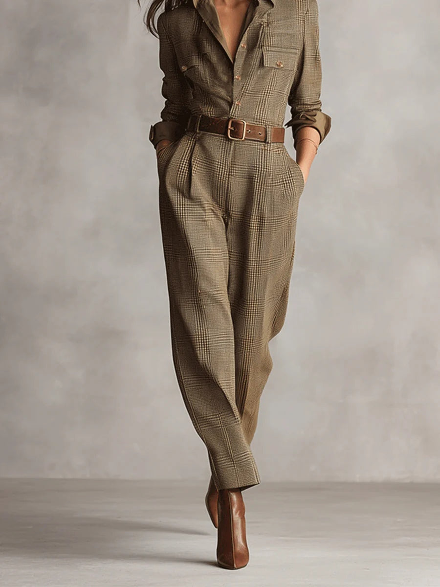 Anna Karo-Jumpsuit Braun