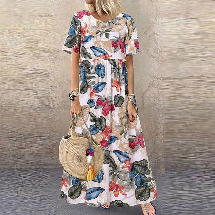 Mondschein | Elegantes Blumen-Maxikleid