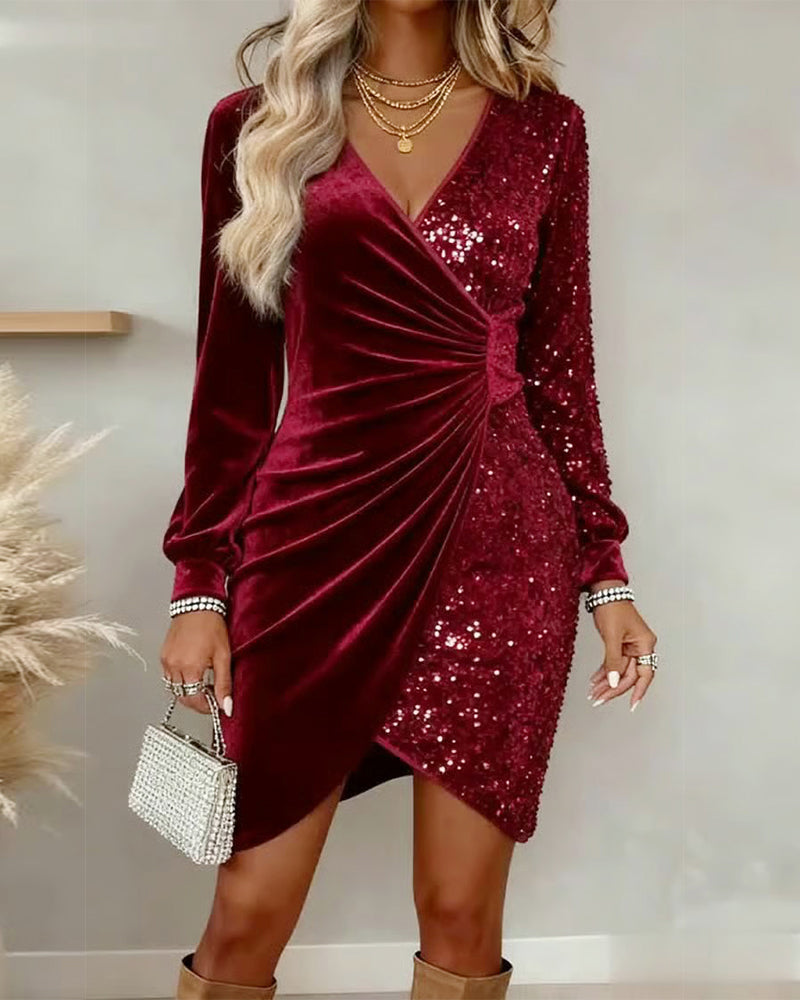 Briar schimmerndes Midikleid in Rot