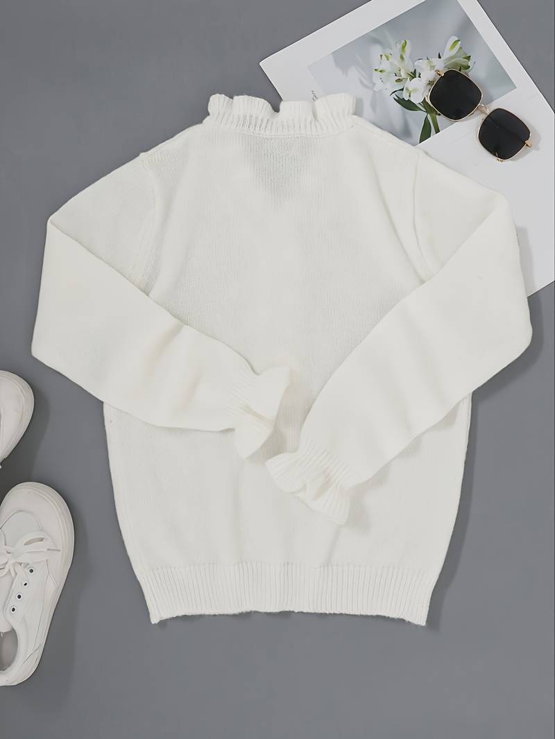 Knopfzeile | V-Ausschnitt Pullover