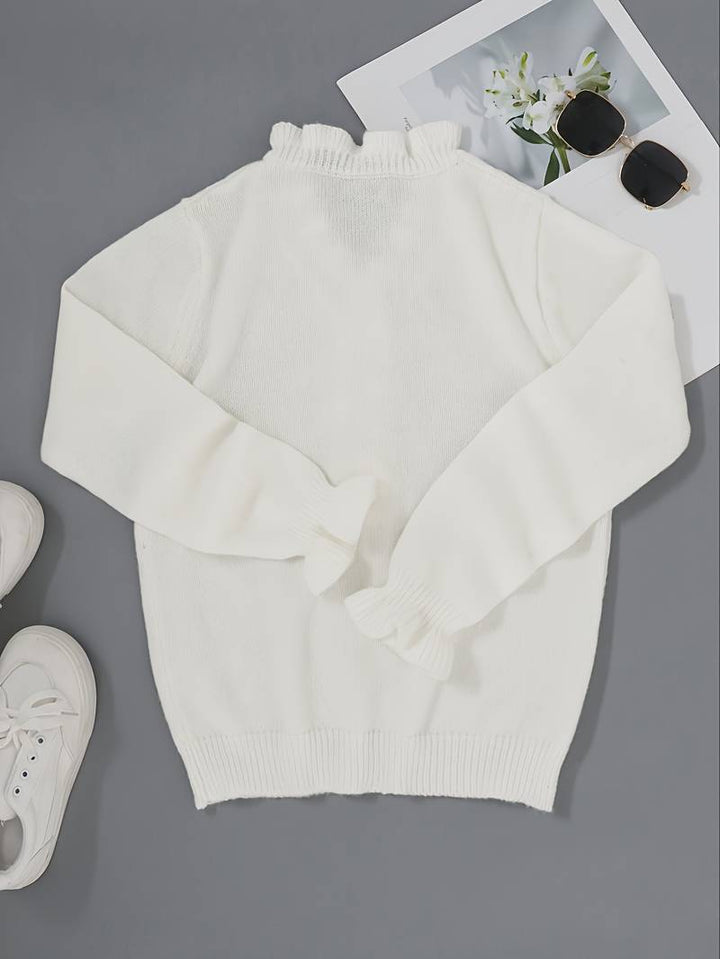 Knopfzeile | V-Ausschnitt Pullover