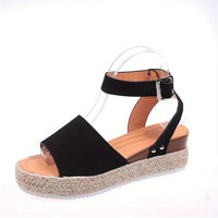Plateaustolz | Plateausandalen mit Knöchelriemen