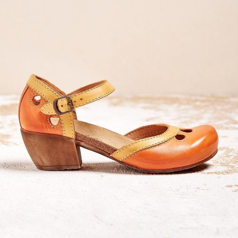 Federschritt | Orthopädische Sandalen mit niedrigem Absatz