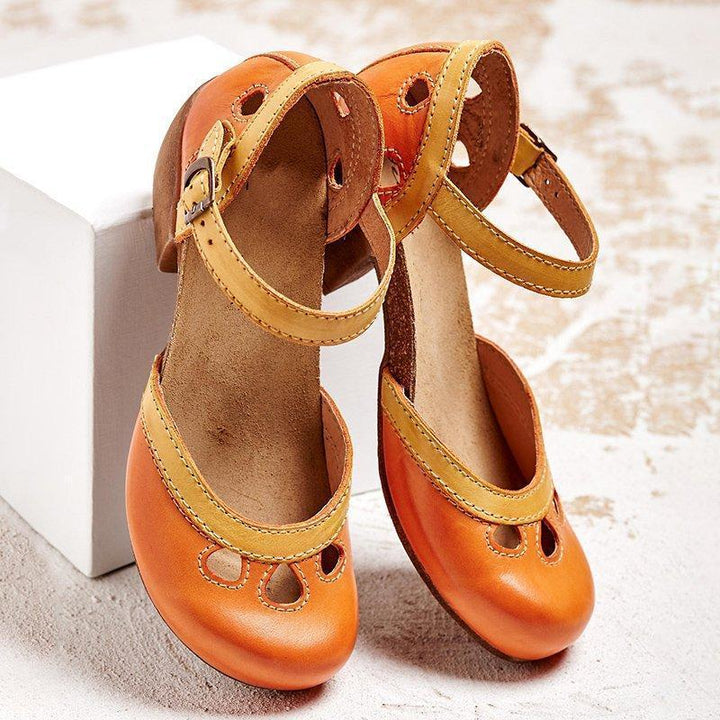 Federschritt | Orthopädische Sandalen mit niedrigem Absatz