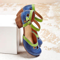 Federschritt | Orthopädische Sandalen mit niedrigem Absatz