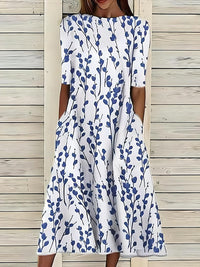 Selablumen | Sommerliches Midikleid mit Elegantem Blumenprint