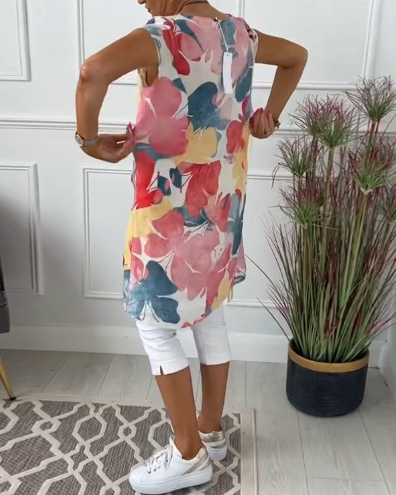 Blütenbluse | Legere Bluse mit Blumenprint