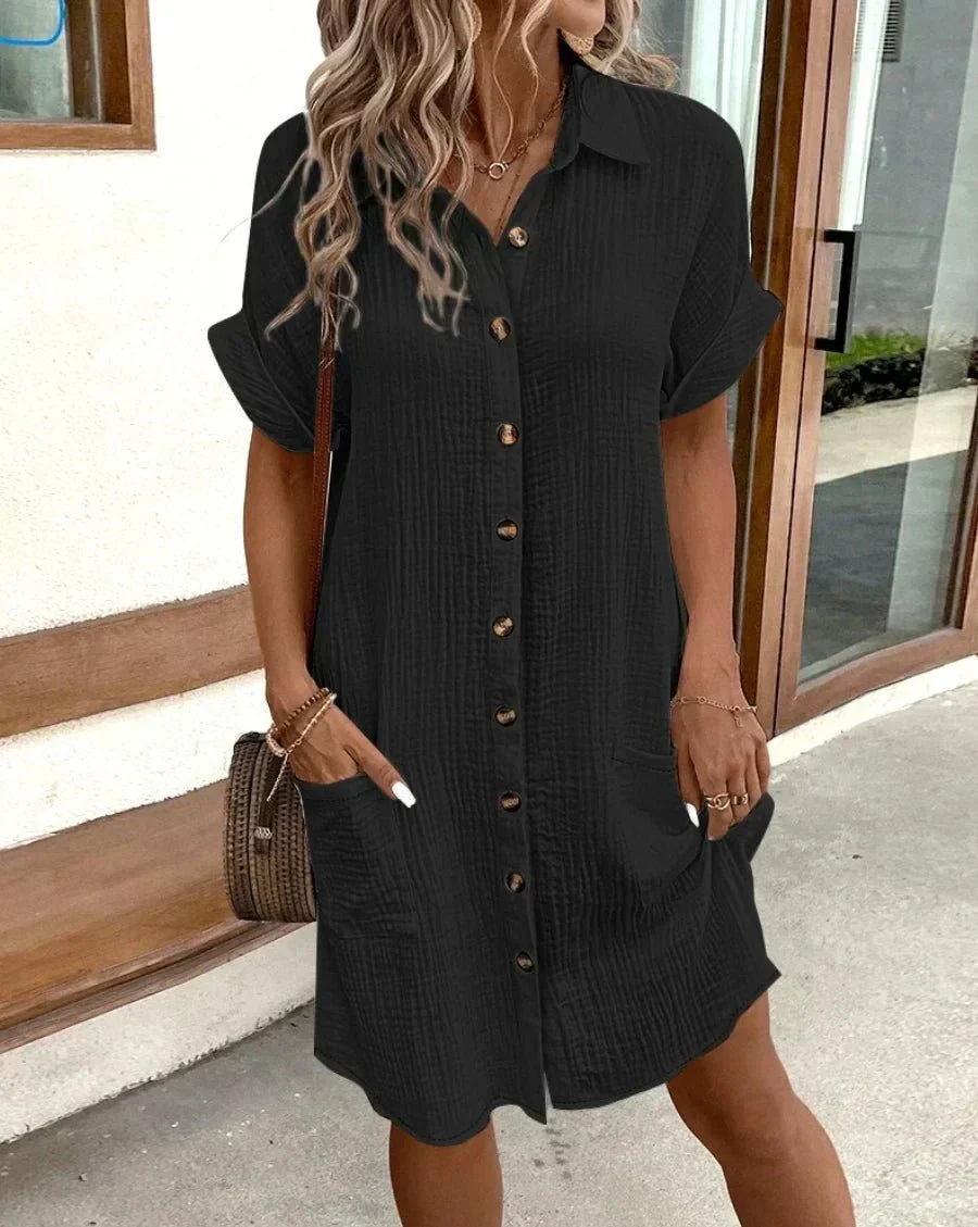 Luzhemd | Bequemes Hemdkleid mit Knöpfen