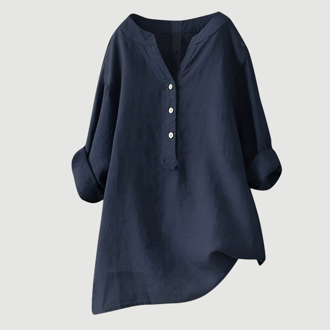 Velina | Minimalistische Knopfleisten-Bluse