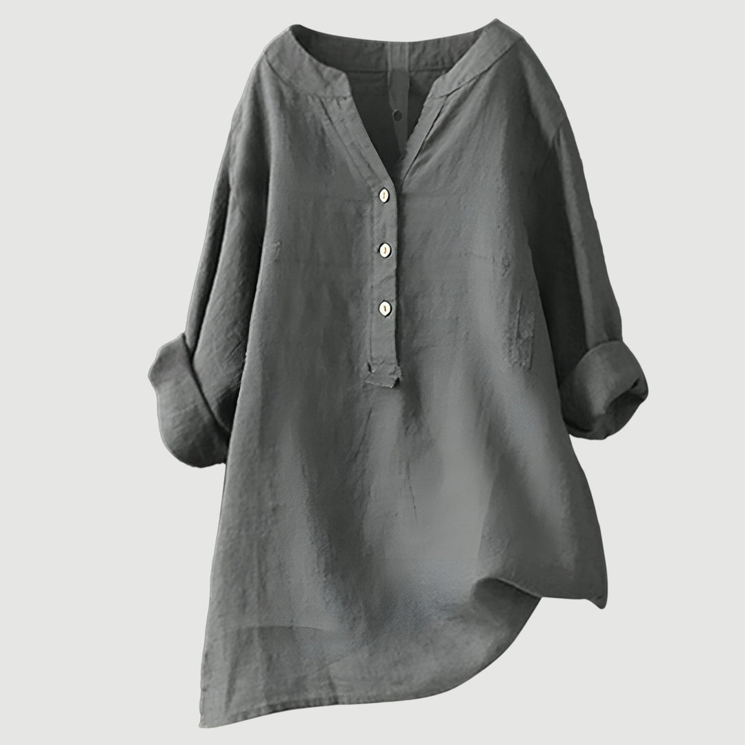 Velina | Minimalistische Knopfleisten-Bluse