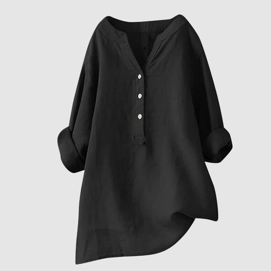 Velina | Minimalistische Knopfleisten-Bluse