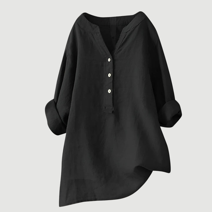 Velina | Minimalistische Knopfleisten-Bluse