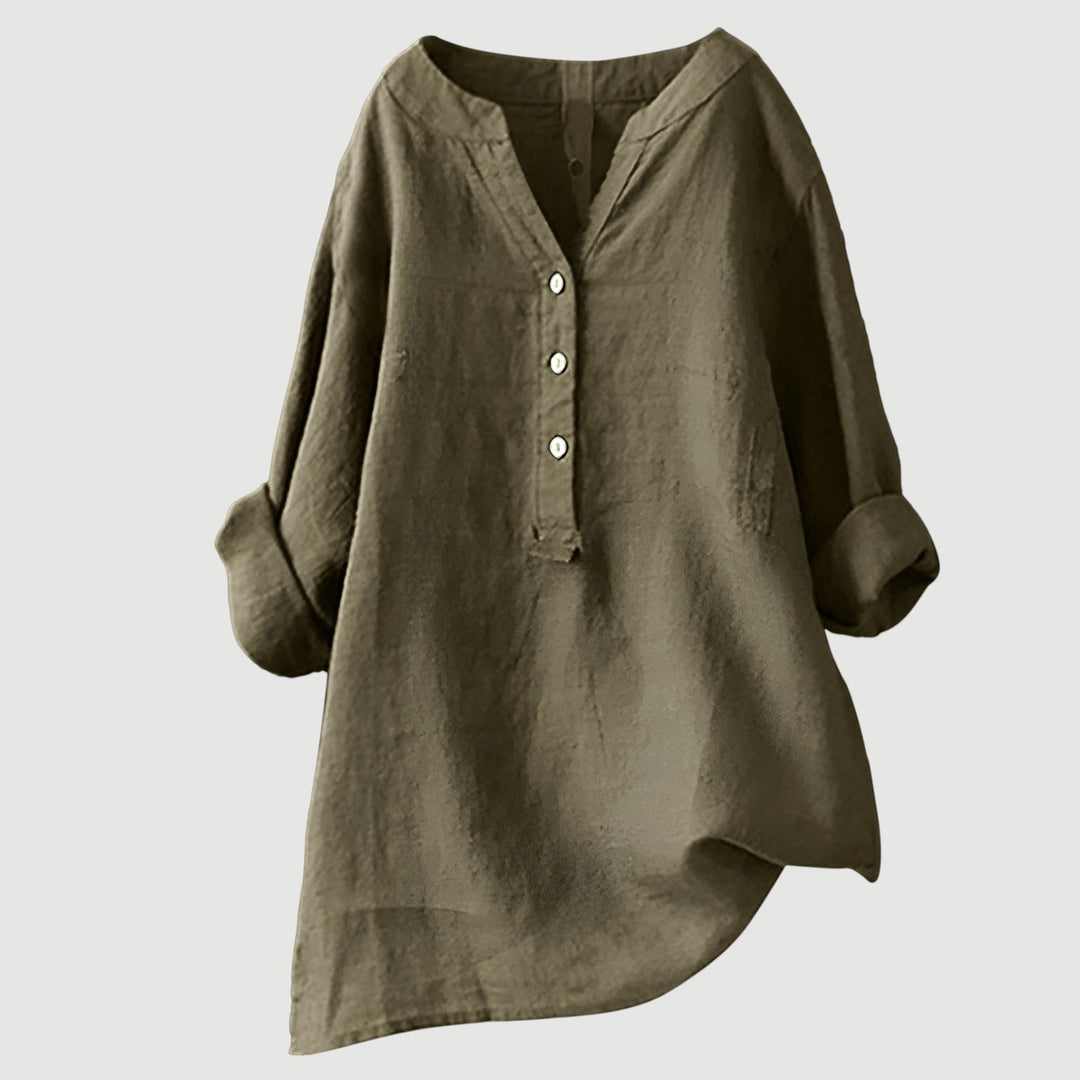 Velina | Minimalistische Knopfleisten-Bluse