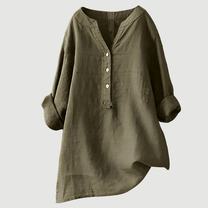 Velina | Minimalistische Knopfleisten-Bluse
